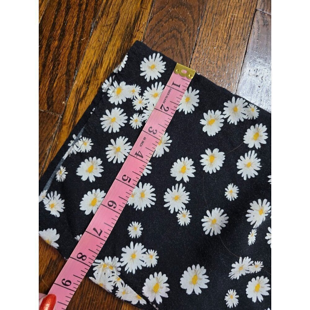 Y2K Wet Seal Black White Daisy Romper Jumpsuit Overalls - Picture 7 of 12